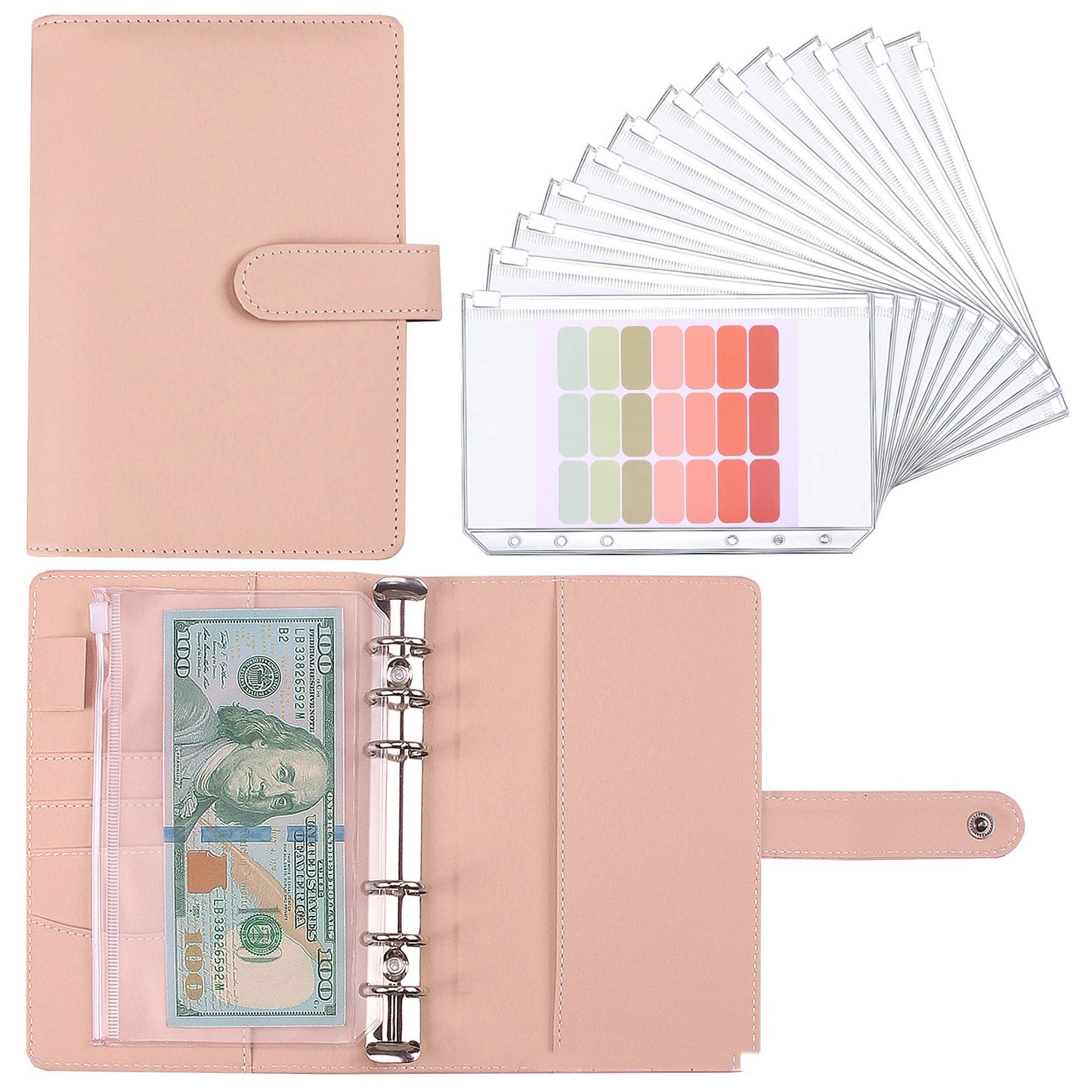 Binder Zipper Bag Macaroon Notebook