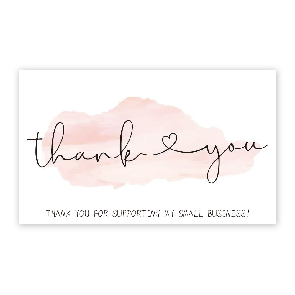 Thank You Card Coated Paper Card Thank You Gift Card Wrapping Card