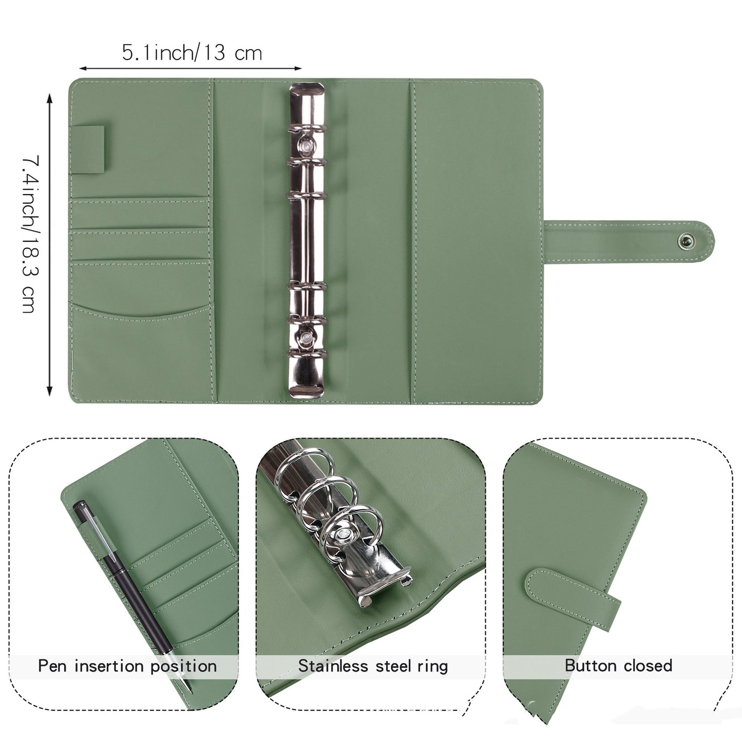 Binder Zipper Bag Macaroon Notebook