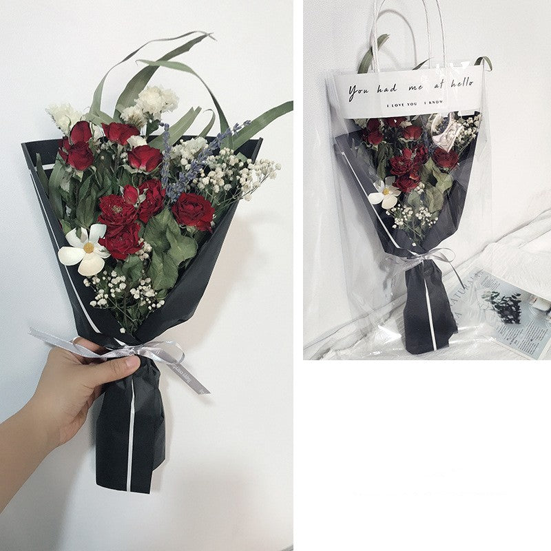 Net Red Bag Bouquet Activity With Hand Fireworks Bouquet Decoration Floral Arrangement