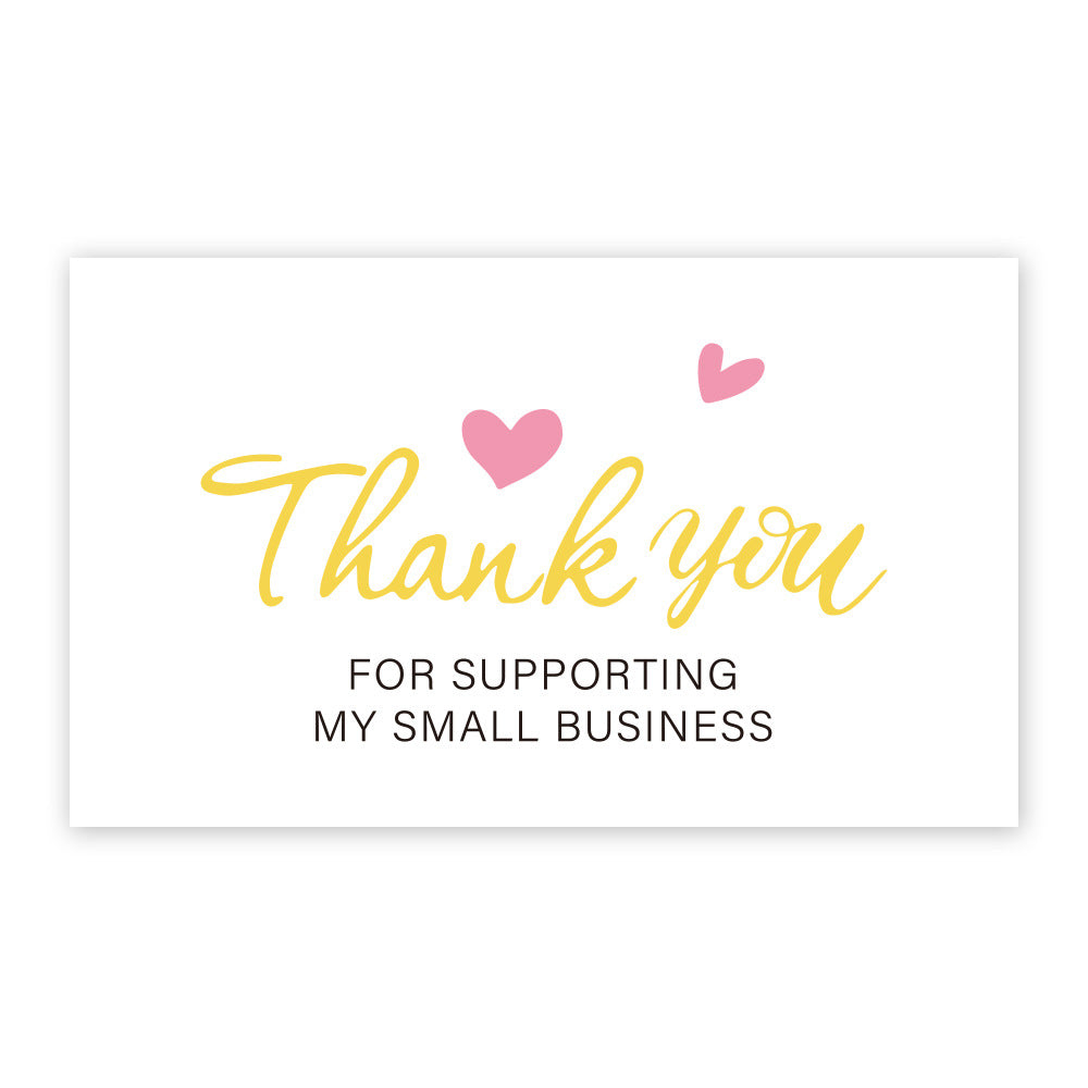 Thank You Card Coated Paper Card Thank You Gift Card Wrapping Card