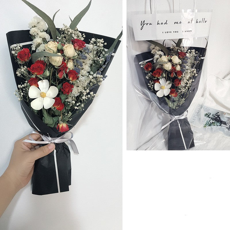 Net Red Bag Bouquet Activity With Hand Fireworks Bouquet Decoration Floral Arrangement