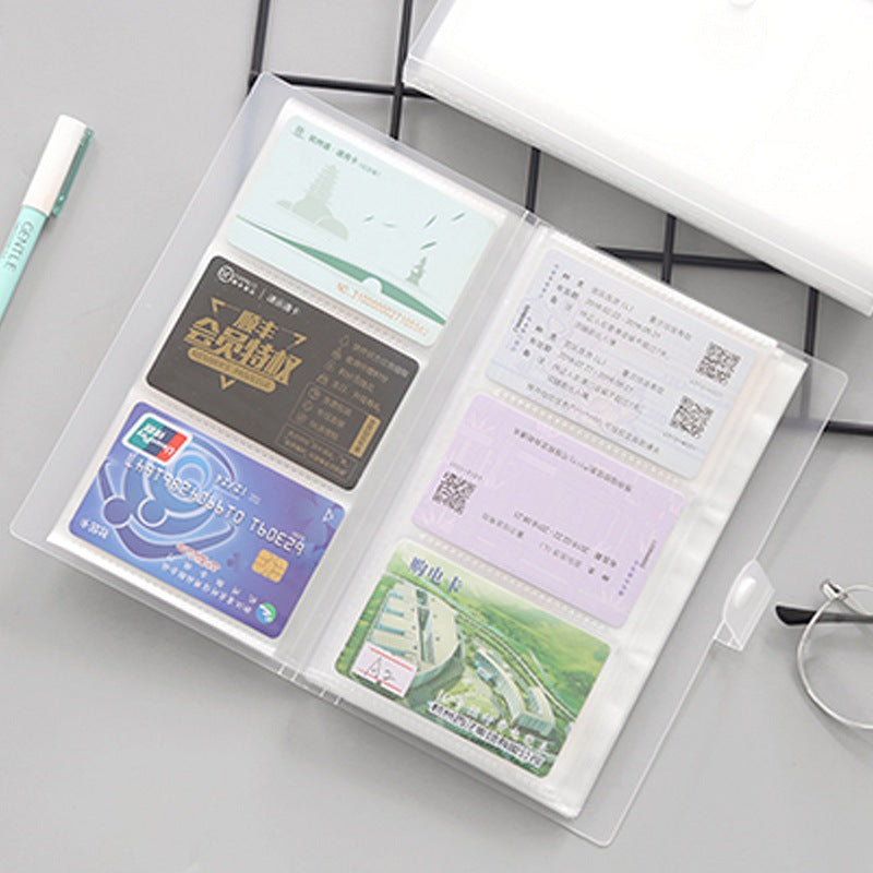 Simple Business Card Holder Portable Transparent Card Holder