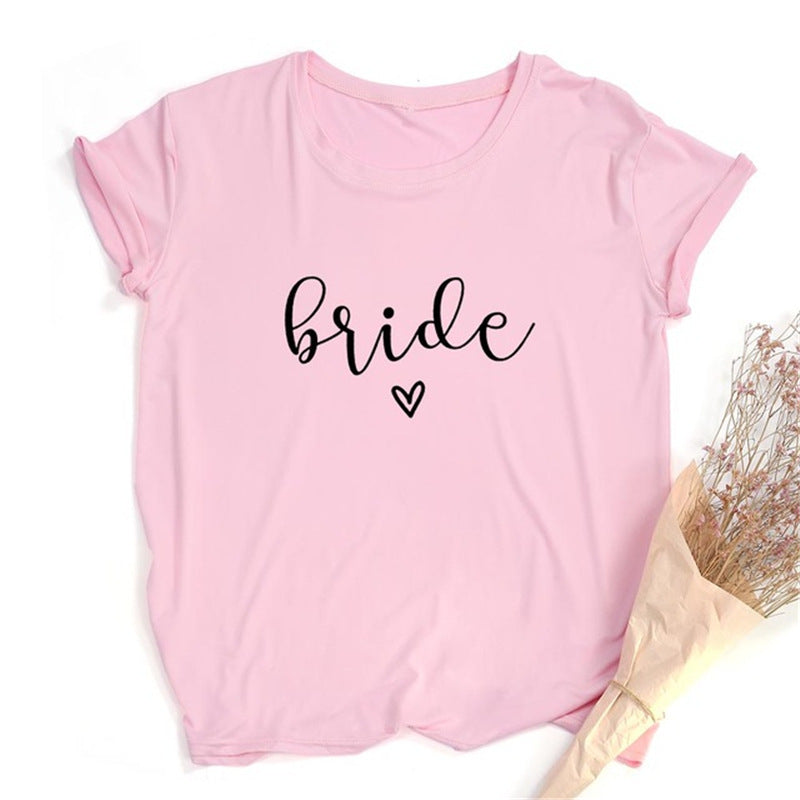 Letters Bride And Bridesmaids Girlfriends T-shirt